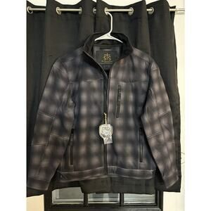 STS Ranchwear Youth Fit Perf Jacket Plaid Size Medium Tell Texas